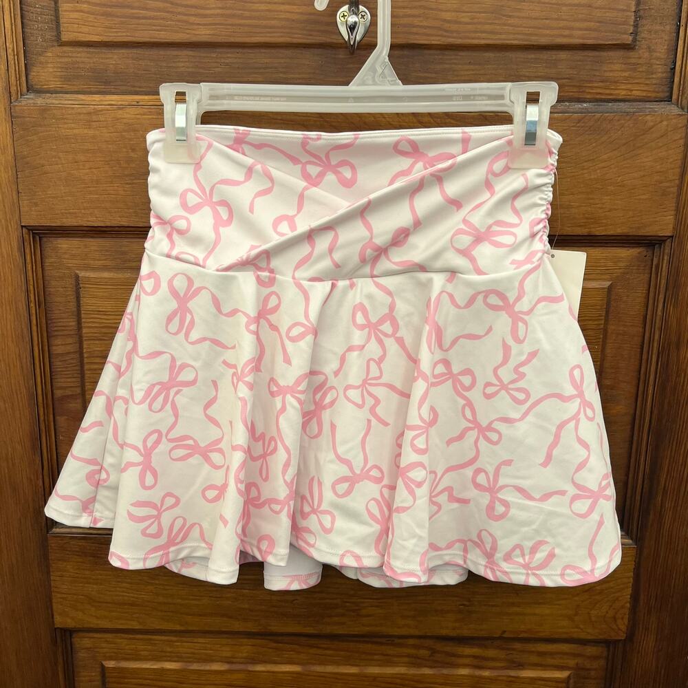 AS Revival Altar'd State Women's Skirt sz S Ivory and Pink Bows NWT's $58